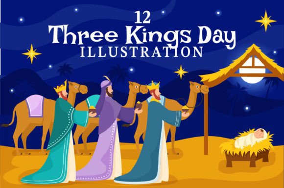 12 Three Kings Day Illustrations