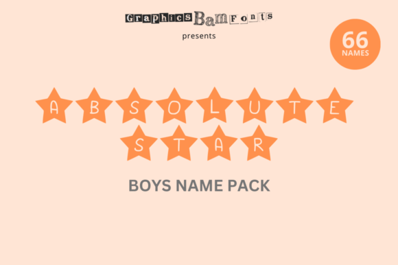 Absolute Star - 66 Boys Name Pack & Crafts