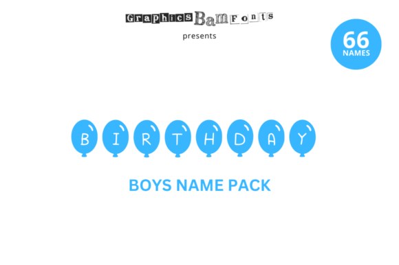 Birthday Celebration 66 Boy Name Pack & Crafts