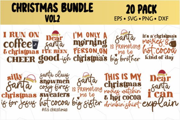Christmas SVG Bundle Vol2 & Crafts