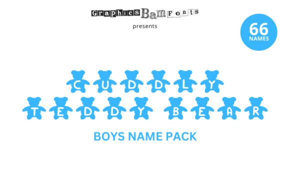 Cuddly Teddy Bear 66 Boy Name Pack & Crafts