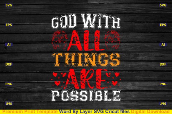 God with All Things Are Possible Svg