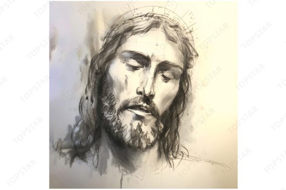 Jesus Christ Face Drawing Sketch Art Freebies