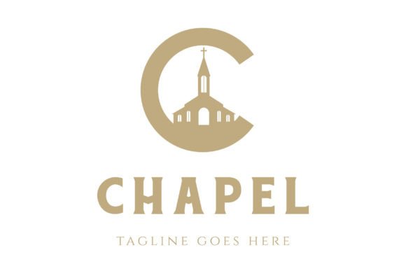 Letter C for Christian Church Chapel Logos