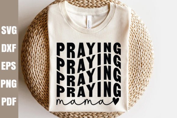 Praying Mama Retro SVG for Crafts