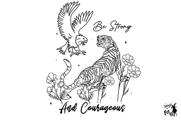 Strong and Courageous Png, Christian Png in Crafts