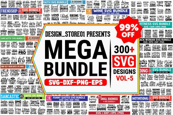 The Mega SVG Bundle, Big SVG Bundle & Crafts
